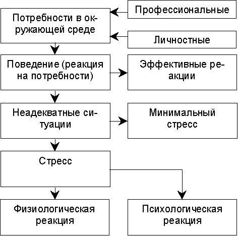 Модель стрессовой ситуации схема Стресс в профессиональной деятельности