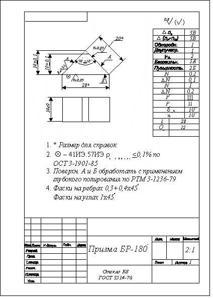 Призма бр 180 чертеж